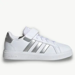 adidas Grand Court Court Elastic Lace and Top Stap Kids Sneakers