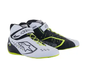 ALPINESTARS 2712123_125_7 Karting shoes TECH-1 KX V2, black/white/yellow fluo, Size 39