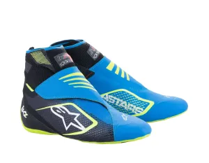 ALPINESTARS 2713023_1795_9,5 Karting shoes TECH-1 KZ V2, black/enamel blue/yellow fluo, Size 42,5