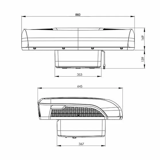 Dometic CoolAir 2000 RTX 12V Air Conditioner