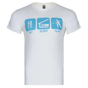 Eat Sleep Play Tennis Tee White