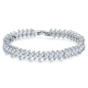 Marquise Cubic Zirconia Tennis Bracelet for Women with AAA  Cubic Zirconia