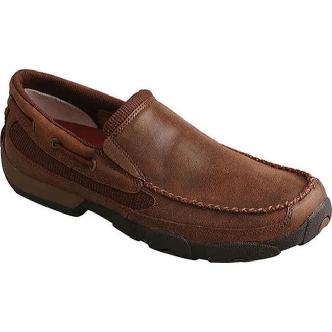 Men's Twisted X Driving Moc Brown Leather