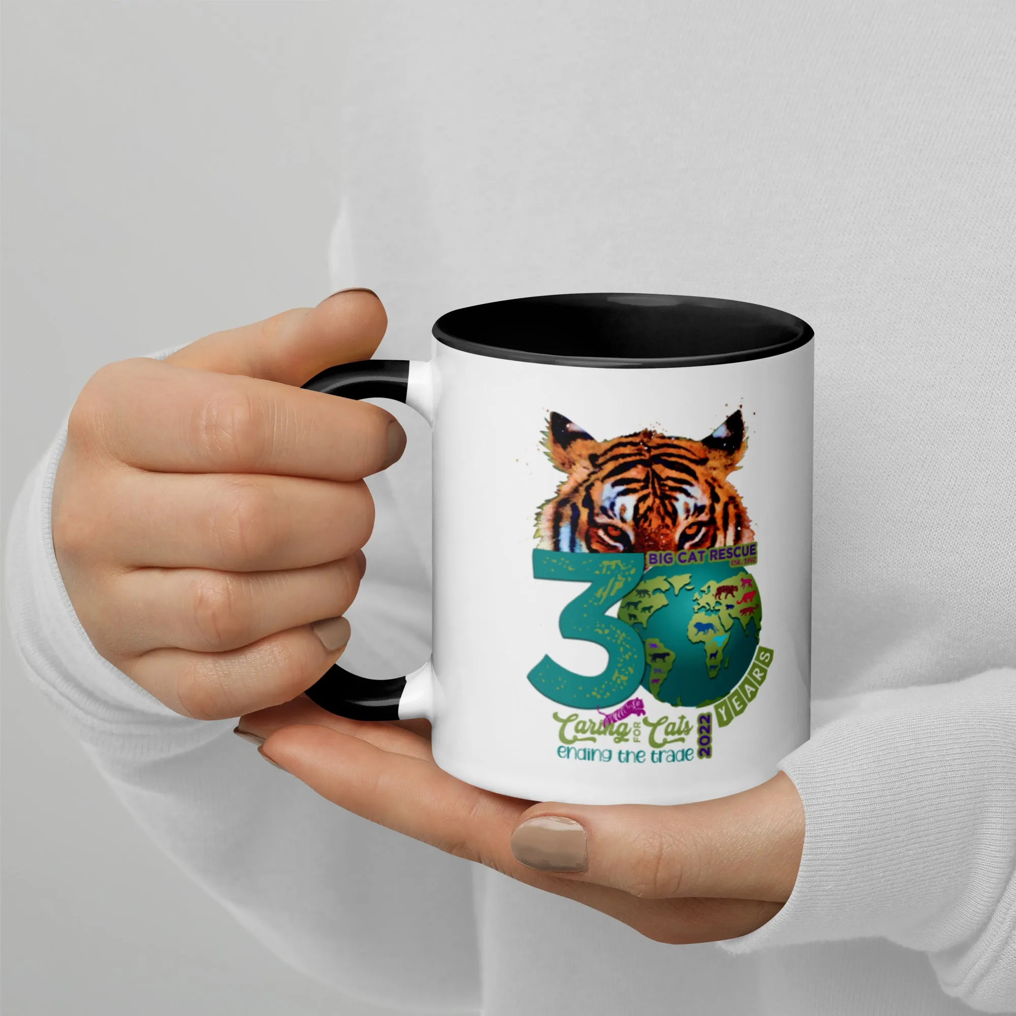 Mug  - Big Cat Rescue 30th Anniversary Cup with Color Inside