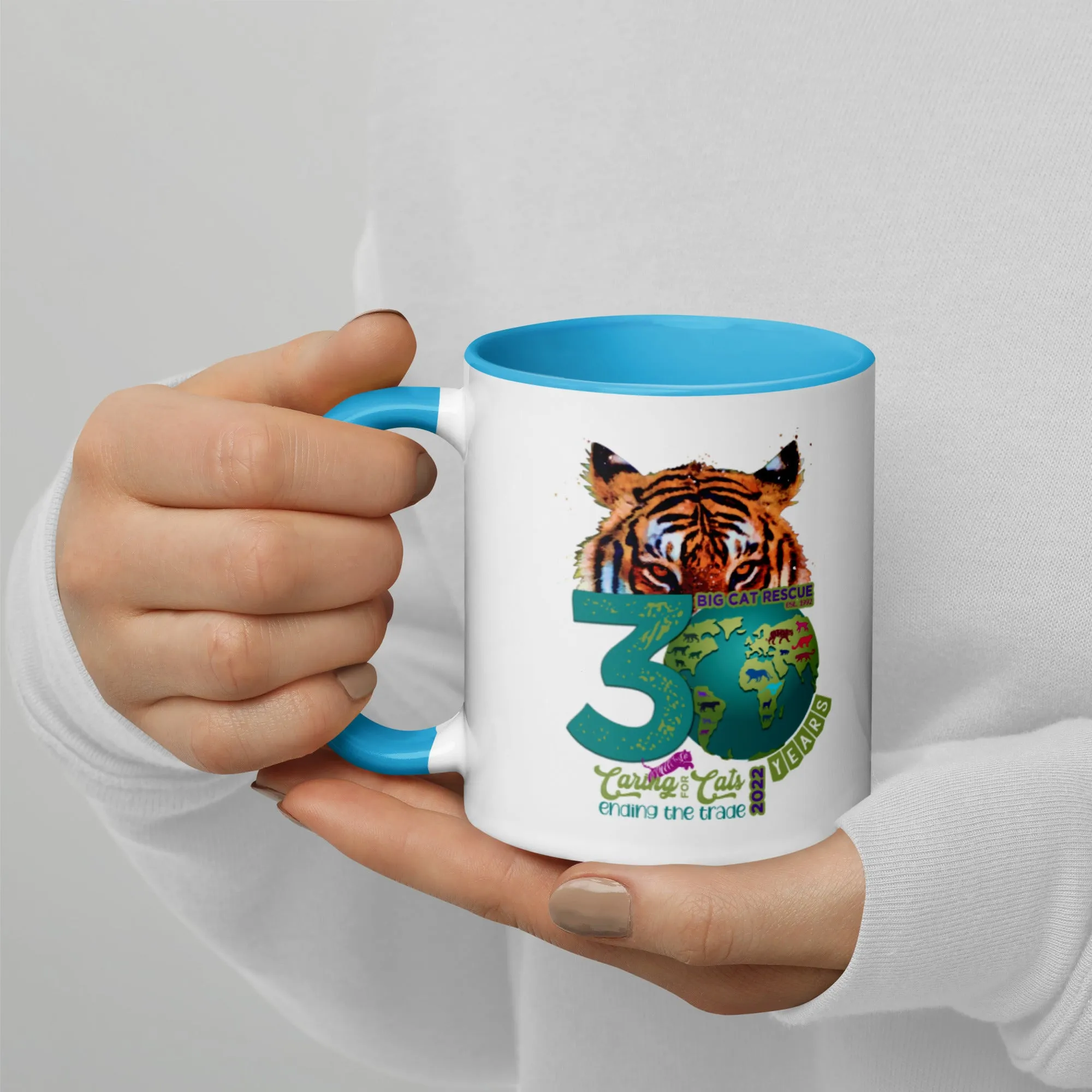 Mug  - Big Cat Rescue 30th Anniversary Cup with Color Inside