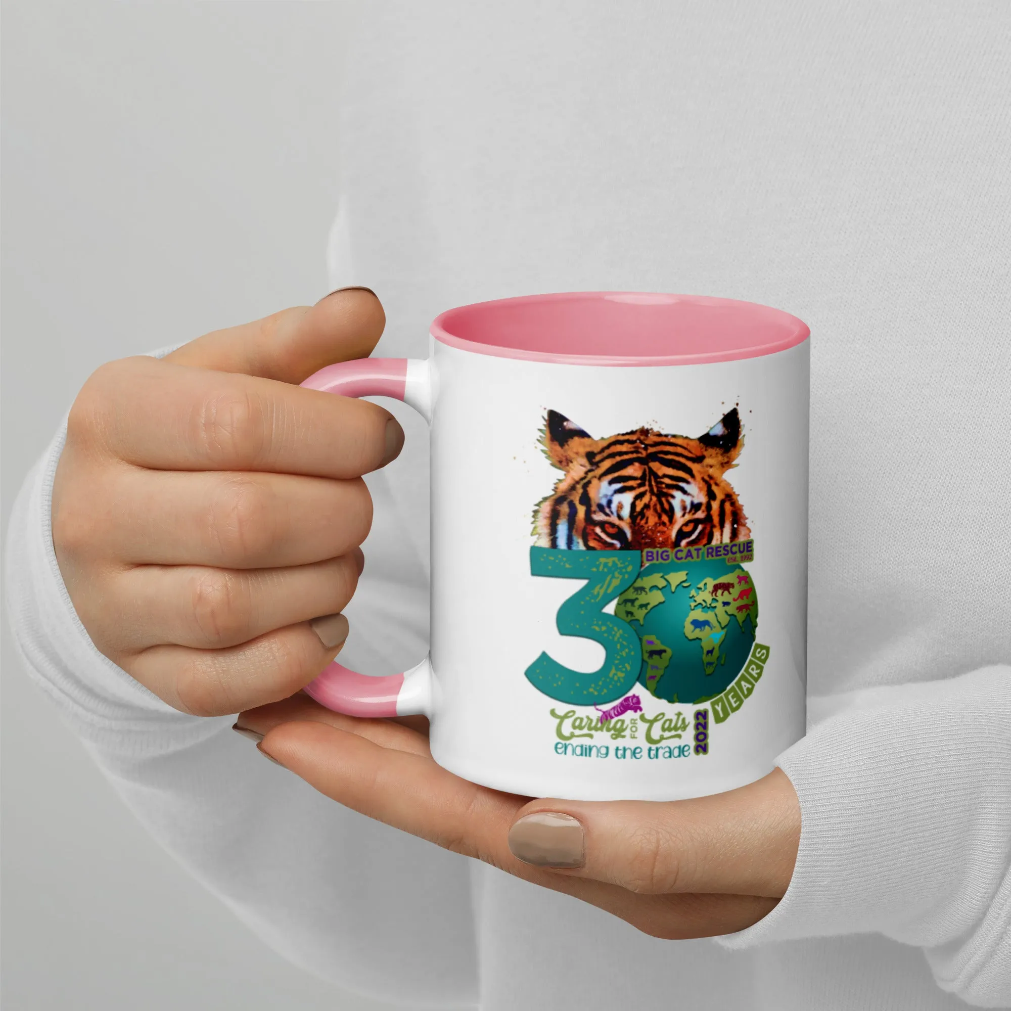 Mug  - Big Cat Rescue 30th Anniversary Cup with Color Inside