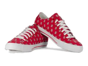 St. Louis Cardinals Row One WOMEN'S Red Multi Logo Canvas Lace Up Shoes