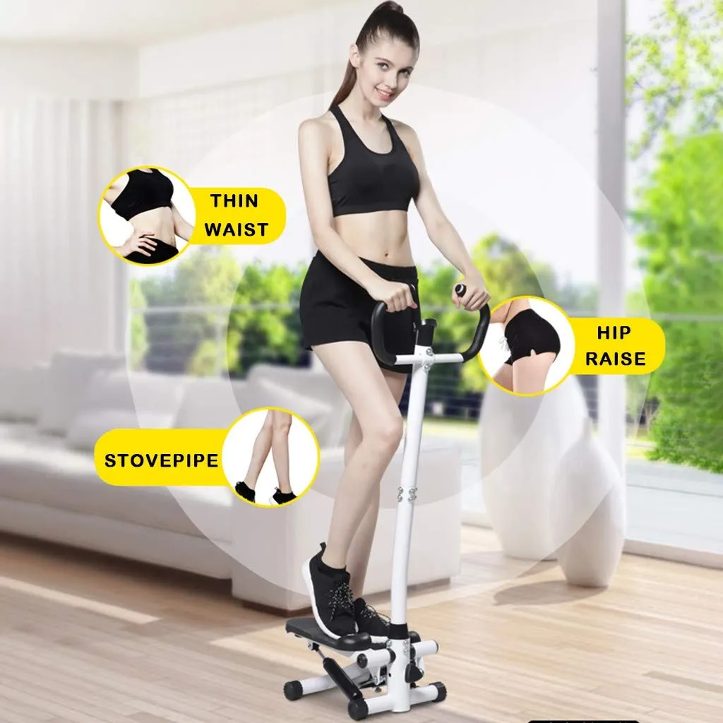 Step Fitness Machines Household Mute Armrest Multi-Function Exercise Sports Stepper Trainer Machine Resistance Bands LCD Monitor Air Climber【Ship from USA】